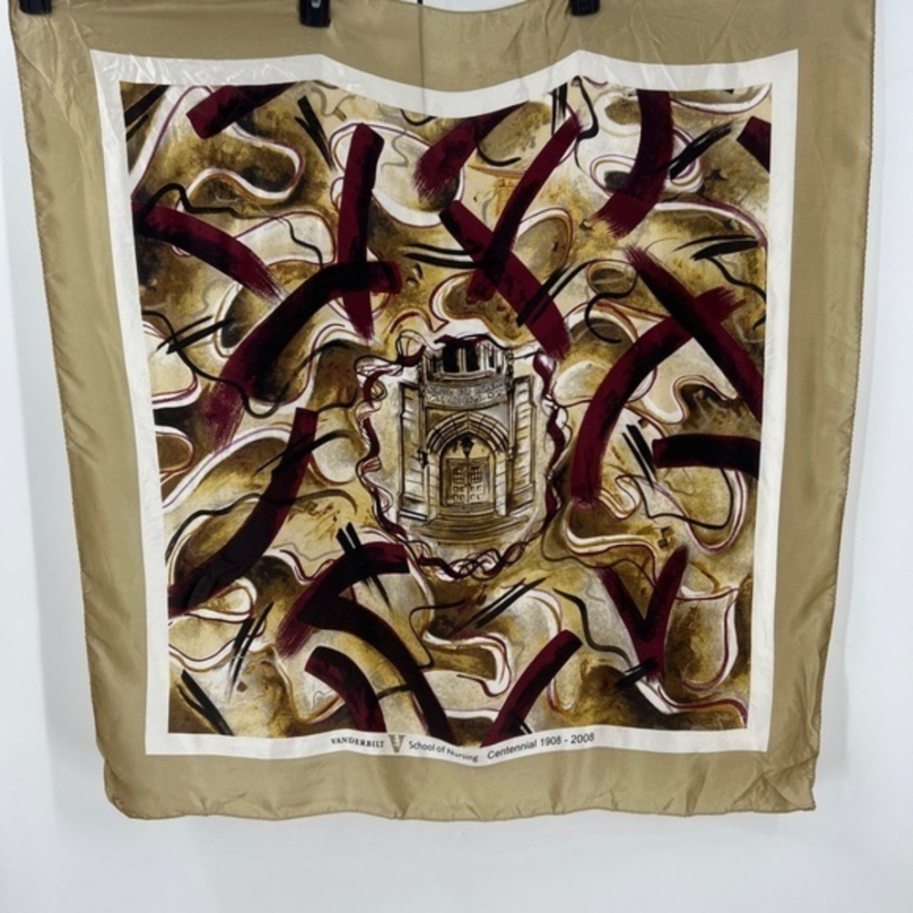Vanderbilt school of nursing centennial 1908 to 2008 handmade silk scarf